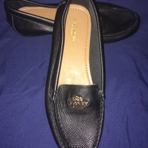 Coach Mary Lock Up Driving Loafers Leather